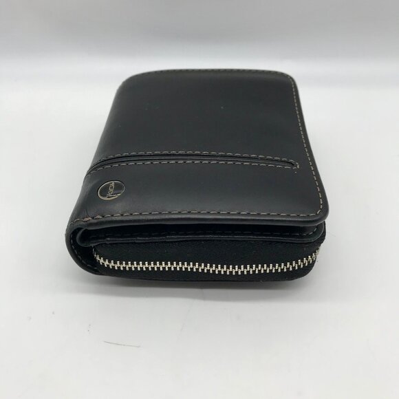 Tumi Black Leather Zip Around Wallet - Picture 4 of 10